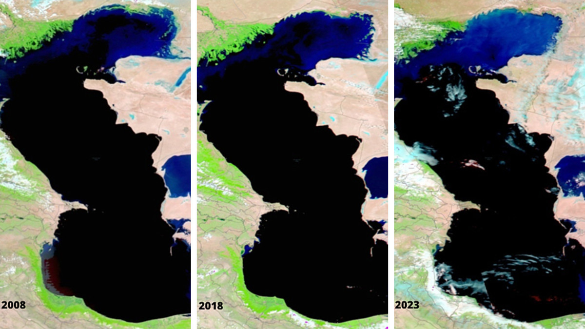 Каспий теңізінің суы тартылып барады: ғарыштан түсірілген суреттер жарияланды