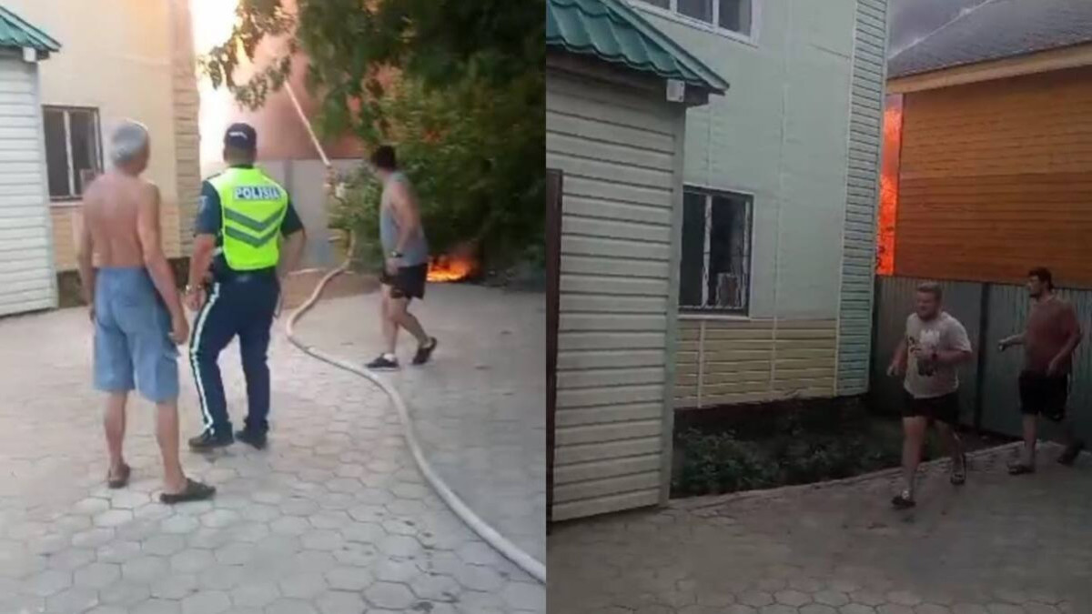 Двоих детей вынесли из горящего дома акмолинские полицейские