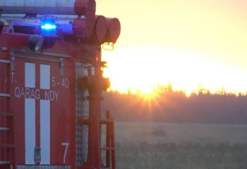 На газозаправочной станции в Кобдинском районе горел резервуар и газовоз