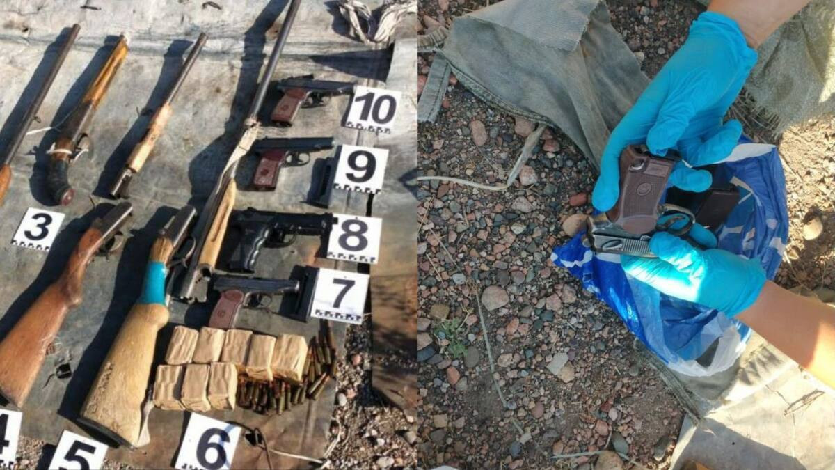 Крупный схрон боеприпасов и оружия обнаружили в Жамбылской области