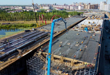 Астанада жаңа көпірдің құрылысы салынып жатыр