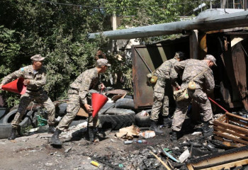В военном городке Алматинской области произошел пожар