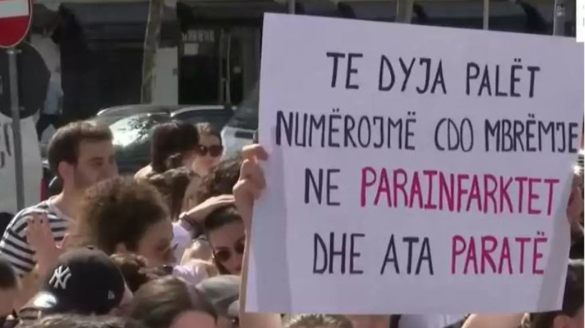 Студенты-медики протестуют в Албании из-за пятилетней отработки на родине