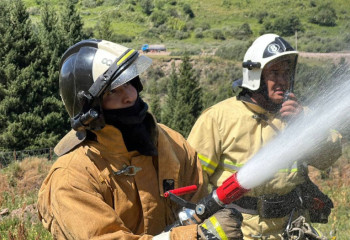 Қазақстан мен Қырғыз өрт сөндірушілері бірлескен оқу-жаттығулар өткізіп жатыр