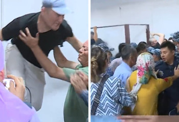 Сот үкімі шыққанда полицей әйнекті сындырып секірді