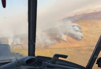 Степной пожар не могут потушить в Жамбылской области