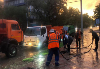 Основные участки подтоплений в Алматы ликвидированы