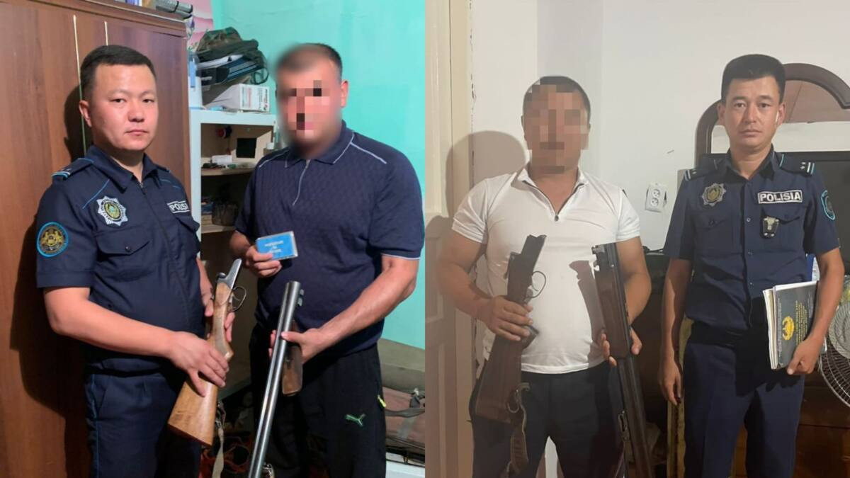 20 единиц незарегистрированного оружия изъяли в Туркестанской области