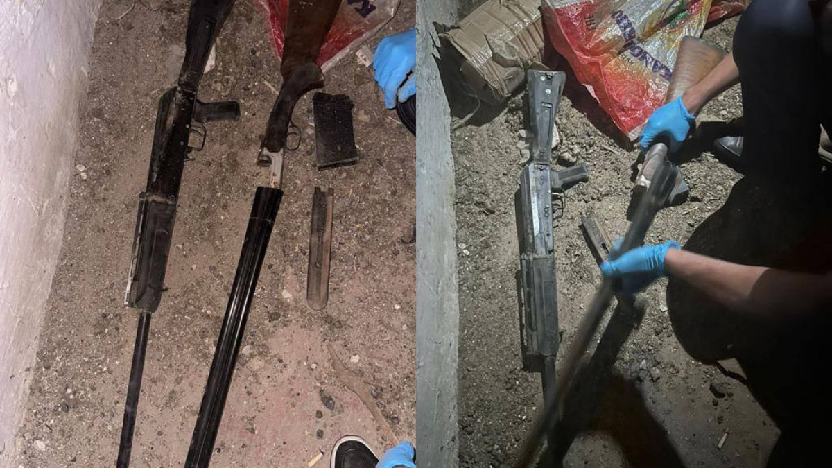 Ружейный схрон нашли в заброшенном домостроении близ Талдыкоргана