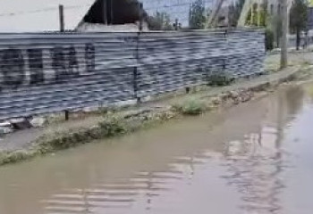 Шымкент затопил ливень с градом