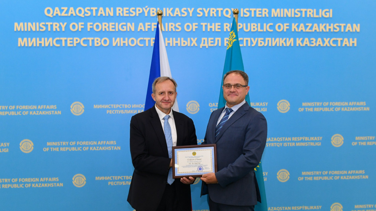 Czech Ambassador completes mission in Kazakhstan in a distinguished way
