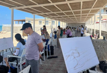 В Мангистау прошло открытие пленэра художников Казахстана