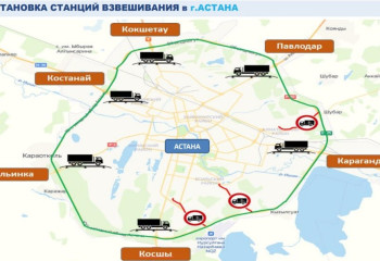 Автоматические весовые станции будут проверять превышение веса грузовиков на въездах в Астану