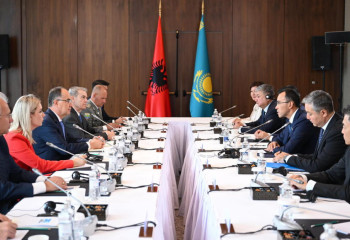 Kazakh Senate Speaker  meets with Albanian President