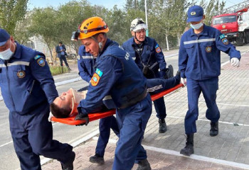 Құтқарушылар жер сілкінісі кезіндегі іс-қимылдарға әзірлігін пысықтауда