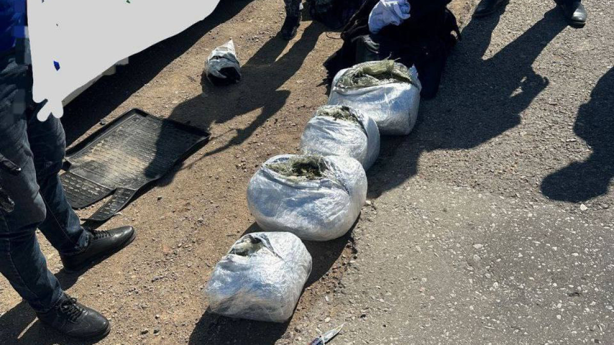 15 кг марихуаны обнаружили в салоне автомобиля полицейские области Ұлытау