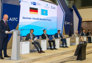 Business ties expansion and realization of joint projects between Kazakhstan and Germany discussed at Roman Sklyar and Volker Treier meeting