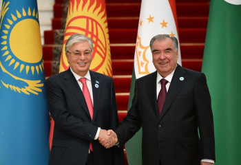 Kazakh President arrives at Qasri Millat Palace in