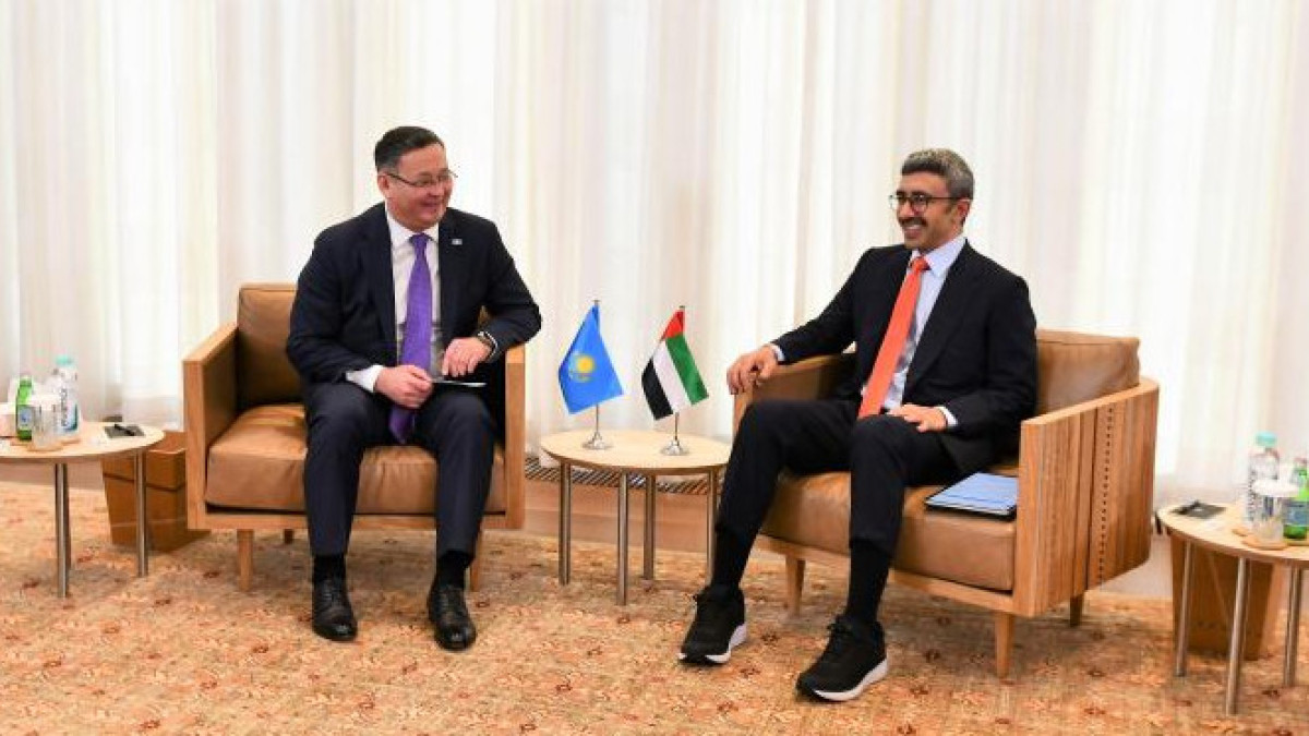 Казахстан и Эмираты нацелены увеличить товарооборот до 1 млрд долларов