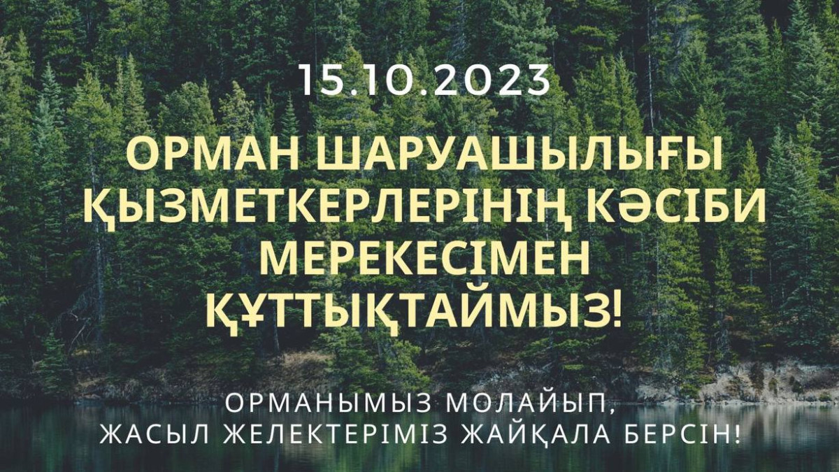 Ерлан Нысанбаев поздравил граждан с Днем работников лесного хозяйства