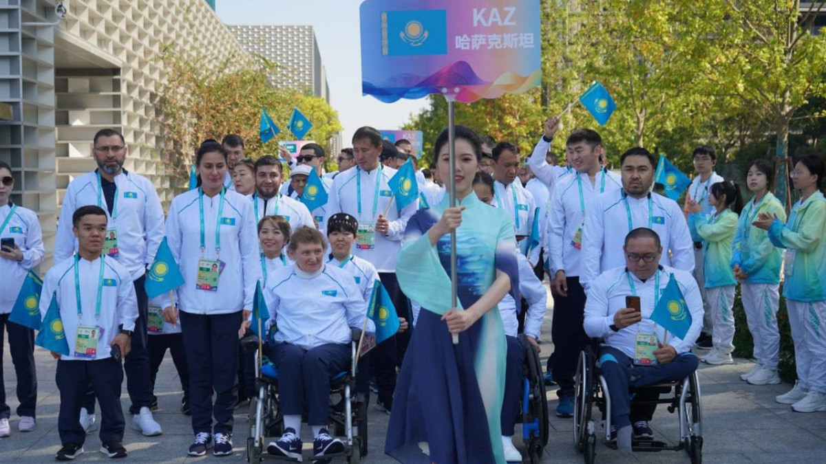 Казахстанский флаг торжественно подняли на Азиатских Пара играх Ханчжоу-2022
