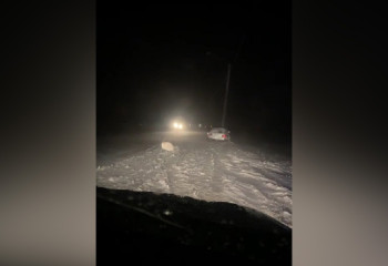 Ақмола облысында тас жолды қар басты