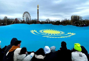 Ақмола облысында Республика күніне орай алып ту жайылды