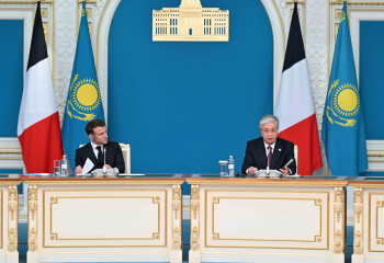 Қазақстан мен Франция президенттері бірлескен мәлімдеме жасады
