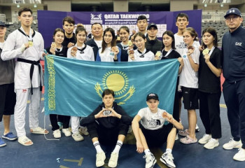 6 золотых медалей завоевали казахстанские таеквондисты на международном турнире