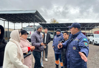 Пресс-тур для СМИ организовал оперативно-спасательный отряд города Конаев