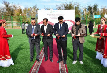 Своими усилиями сельчане открыли современную спортплощадку в Туркестанской области