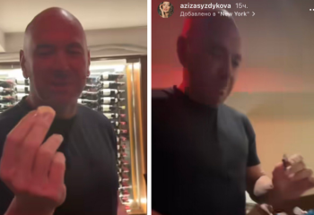 Неоднозначную реакцию вызвал курт, которым угостили главу UFC Дану Уайта
