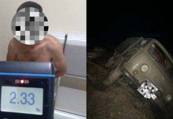 Қостанай облысында полиция қызметкерлеріне қару қолданған мас жүргізуші ұсталды