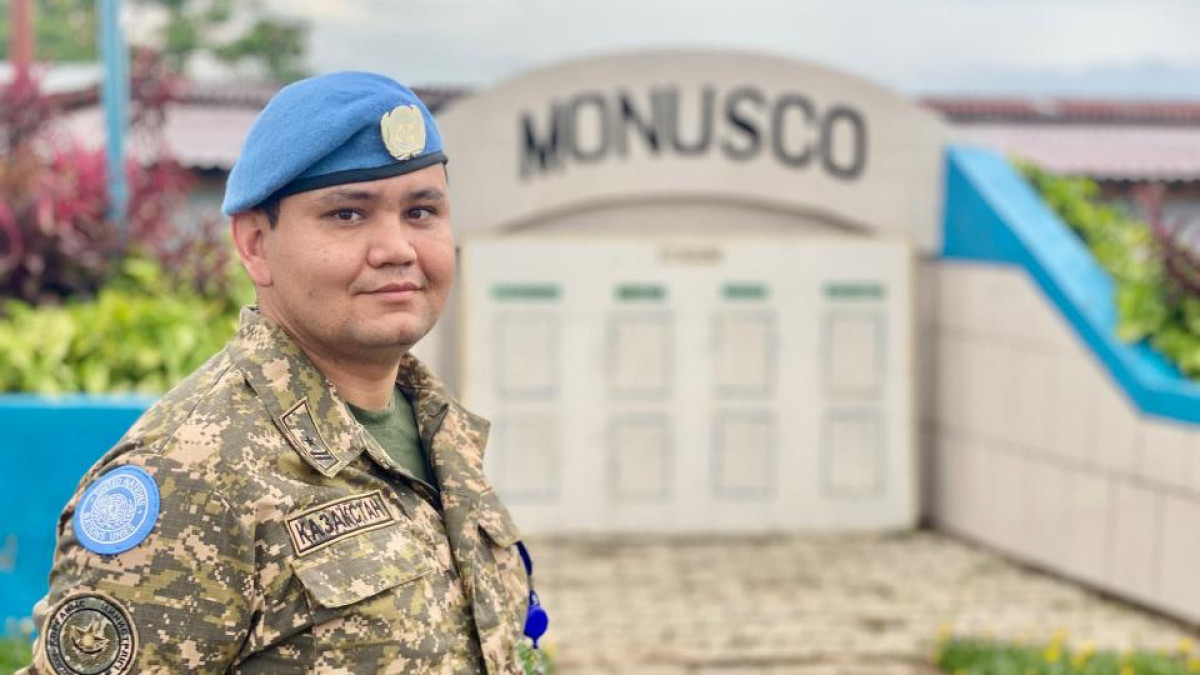 Впервые казахстанский военнослужащий принимает участие в миротворческой миссии ООН в Конго