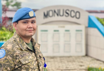 Впервые казахстанский военнослужащий принимает участие в миротворческой миссии ООН в Конго