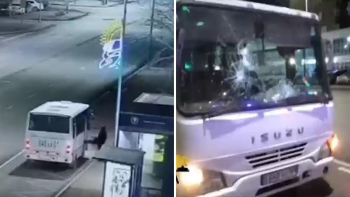 15 суток ареста получил астанчанин, разбивший лобовое стекло автобуса