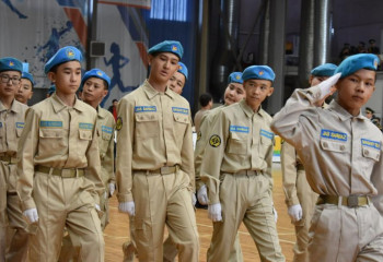 Қарағандылық оқушылар «Жас сарбаз» қозғалысының қатарына қосылды