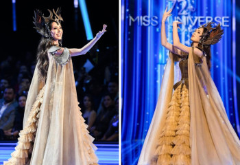 Vice-Miss Kazakhstan Tomiris Zaire takes part in Miss Universe contest
