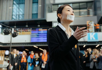 Необычную арт-инсталляцию презентовали в Астане