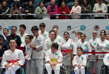 В Астане впервые проходит инклюзивный чемпионат мира по пара каратэ