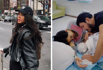 Айжан Байзакова родила второго сына