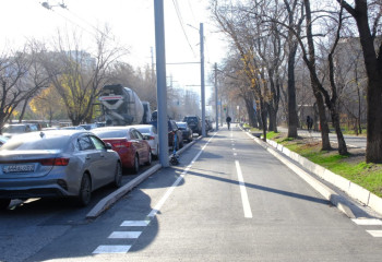 Алматыда жаңа велосипед жолағы пайда болды
