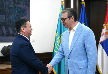 Kazakh FM meets  with President of Serbia