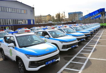 Жамбылдық полицейлерге алғашқы болып электромобильдер берілді