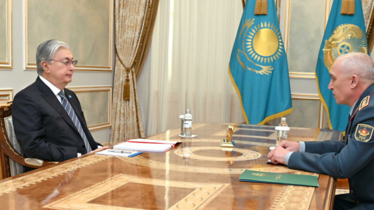 Head of State receives Minister of Defence Ruslan Zhaksylykov