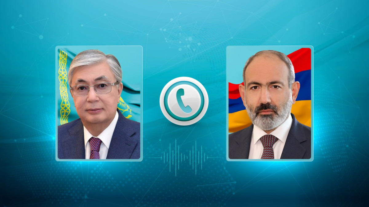 Tokayev holds phone conversation with PM of Armenia