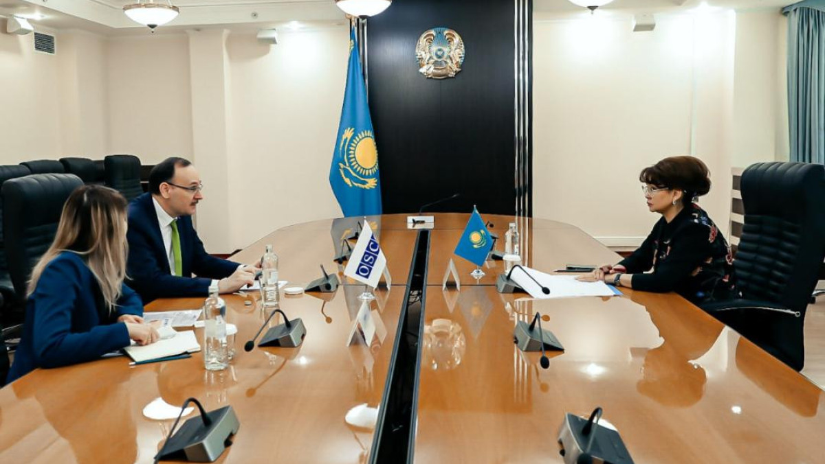 Аида Балаева встретилась с Главой Офиса Программ ОБСЕ в Астане Фолькером Фробартом