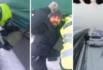 На трассе Ушарал - Достык грузовик заглох из-за холодов