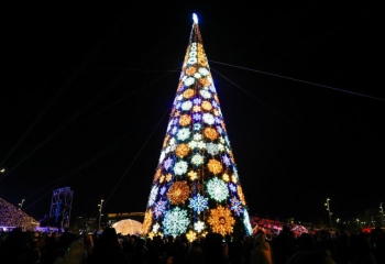 Main New Year’s tree lit up in Astana