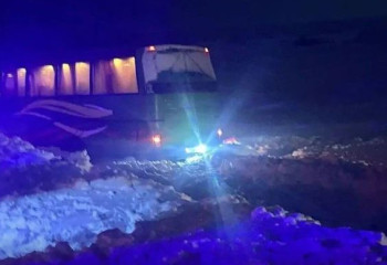 Автобус с пассажирами вылетел в кювет в СКО